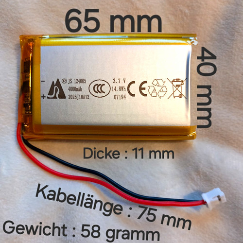 Lipo akku 4000mah mit ph - lipo,