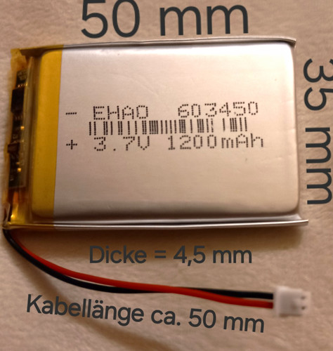 Lipo akku 1200mah 603450 - lipo, 3,7