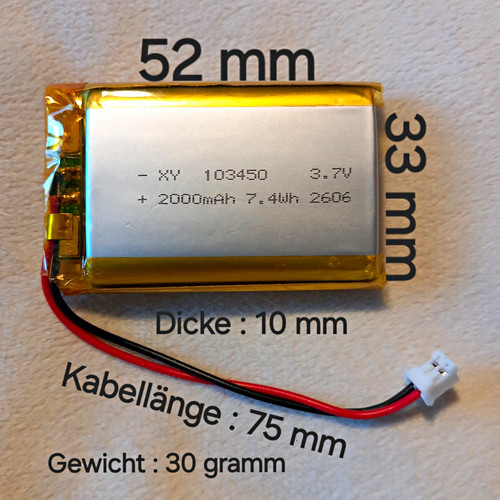 Lipo akku 103450 - 103450, v