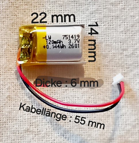 Lipo akku 120mah mit - lipo, v