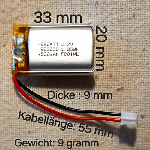 Lipo akku 902030 v - lipo,